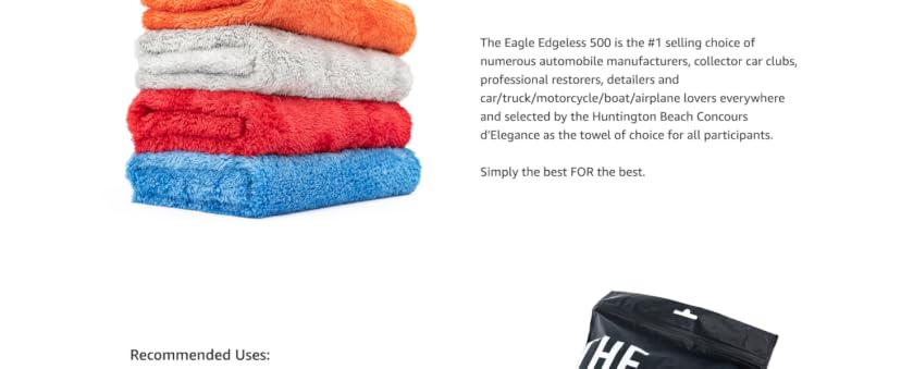 The Rag Company Eagle Edgeless 500 GSM Microfiber Towel — image 11