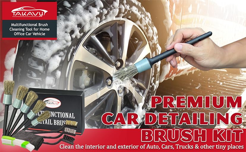 TAKAVU Complete Car Detailing Brush Kit (10 Piece) — image 7