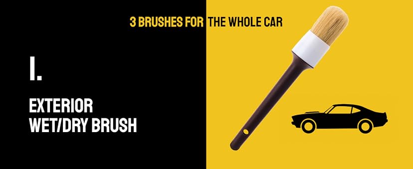 Detail Dudes Soft Boar Hair Car Detailing Brush Set (3-Pack) — image 11