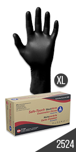 Dynarex Safe-Touch Black Nitrile Exam Gloves — image 12