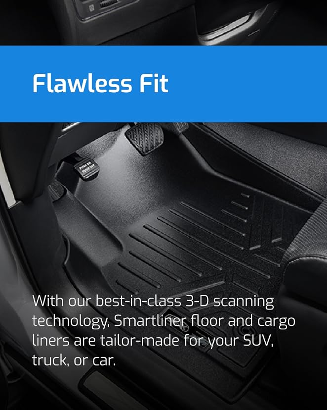 SMARTLINER All Weather Custom Fit Floor Mats 2 Row Liner Set for 2019-2025 Toyota RAV4 — image 2