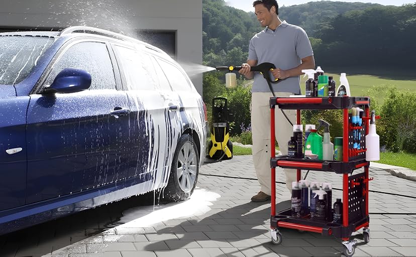 DWSFADA 3-Tier Car Detailing Cart with Wheels — image 11