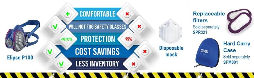 GVS SPR457 Elipse P100 Half Mask Respirator — image 7