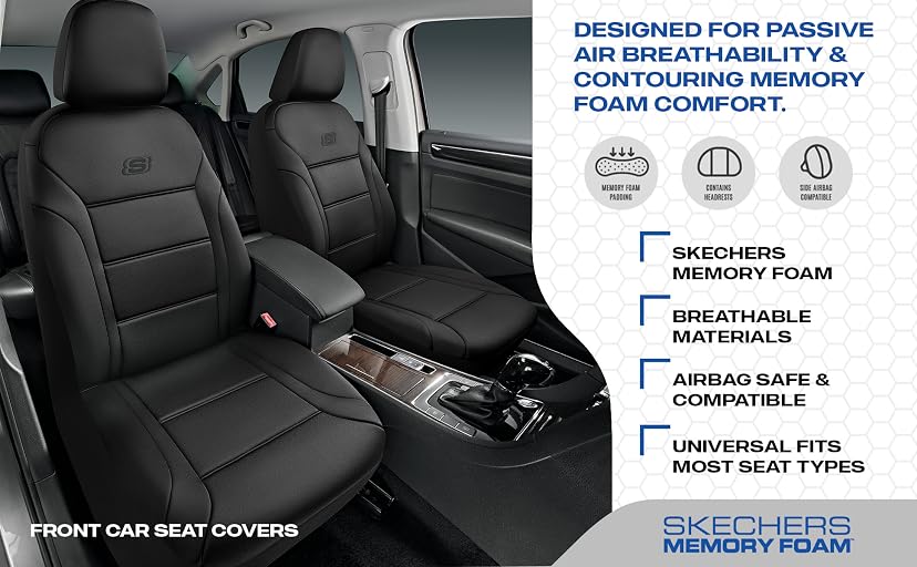 Skechers Memory Foam Car Seat Covers (Lycra, Two Front) — image 3