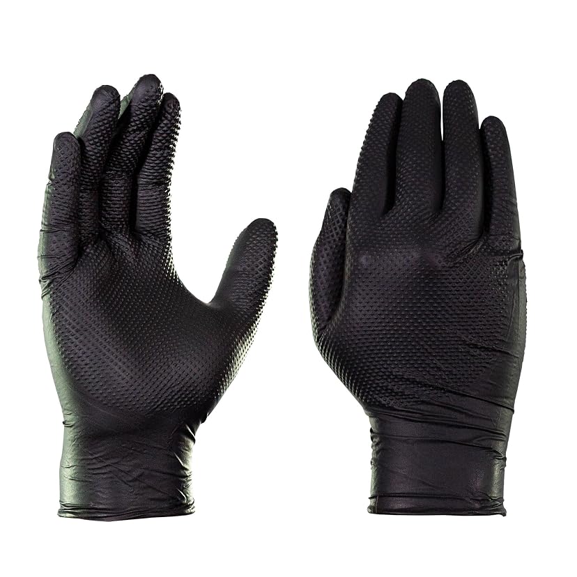 AMMEX Gloveworks HD Industrial Black Nitrile Gloves — image 11