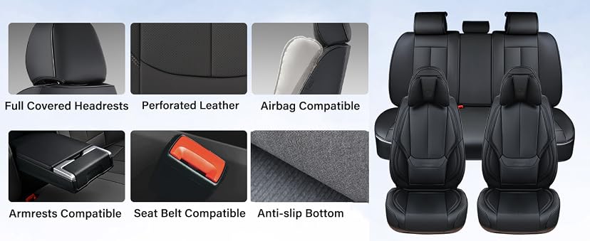 Coverado Car Seat Covers Nappa Leather Full Set — image 7