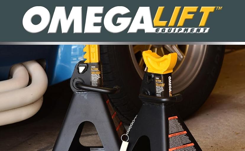 Omega Lift Equipment JZ060 6 Ton Dual Locking Jack Stands — image 1