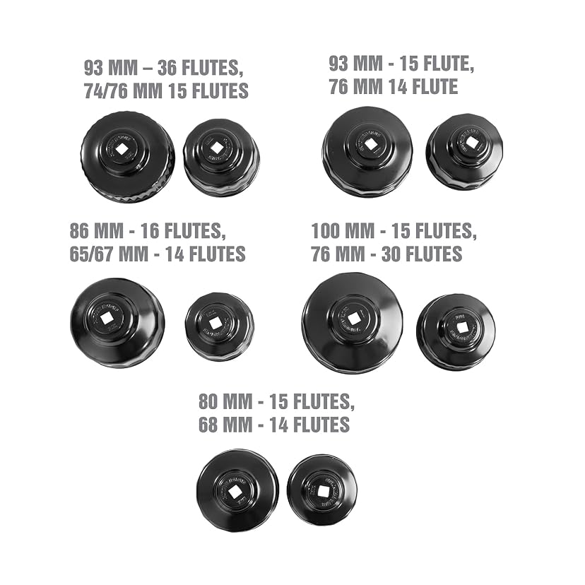 OEMTOOLS 27196 10-Piece Cap Style Oil Filter Wrench Set — image 3