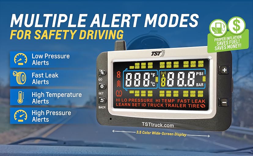 TST (Truck System Technologies) 507 Series TPMS · 4-Sensor Cap Kit with Color Display — image 2