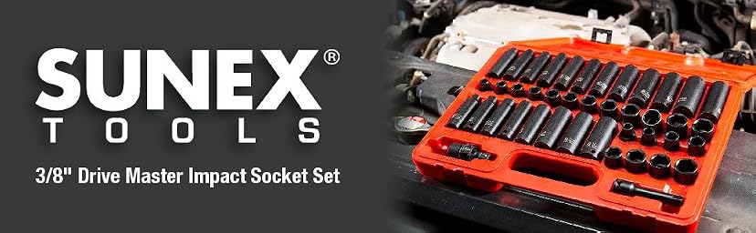 Sunex Tools 3342 3/8 Inch Drive Master Impact Socket Set, 42-Piece — image 1