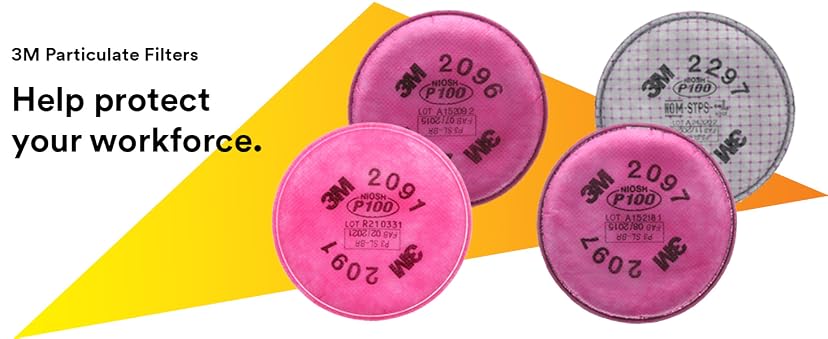 3M 2097 P100 Particulate Filter with Nuisance Level Organic Vapor Relief (1 Pair) — image 1
