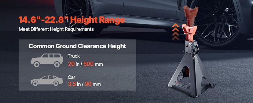 VEVOR 6 Ton Jack Stands (13,000 lbs) Double Locking — image 2