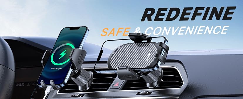 Miracase Phone Holder for Car with Metal Hook Clip, Air Vent Cell Phone Mount — image 1
