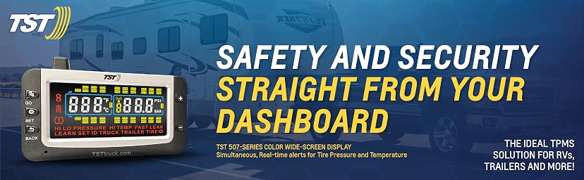 TST (Truck System Technologies) 507 Series TPMS · 4-Sensor Cap Kit with Color Display — image 1
