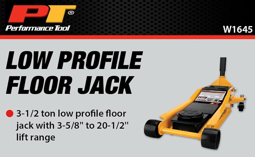 Performance Tool W1645 Professional Low-Profile Swiveling Floor Jack (3.5-Ton) — image 1