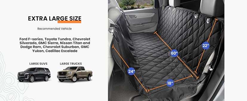4Knines Dog Backseat Cover with Hammock — image 3