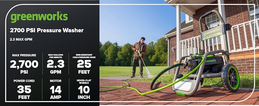 Greenworks Pro GPW2700 Electric Pressure Washer — image 2