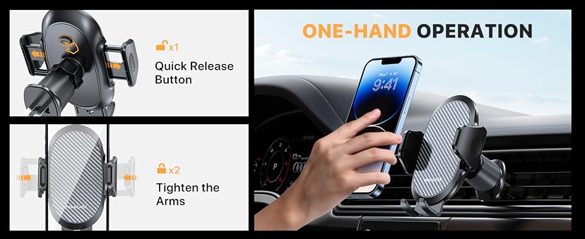 Miracase Phone Holder for Car with Metal Hook Clip, Air Vent Cell Phone Mount — image 7