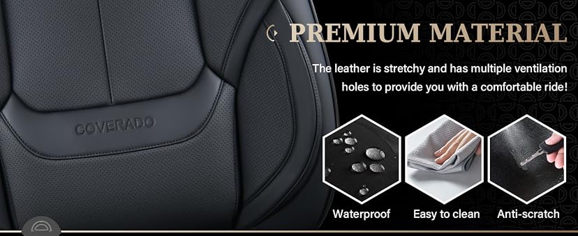 Coverado Car Seat Covers Nappa Leather Full Set — image 8