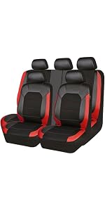 CAR PASS Universal Faux-Leather Car Seat Cover Sport Full Set — image 7