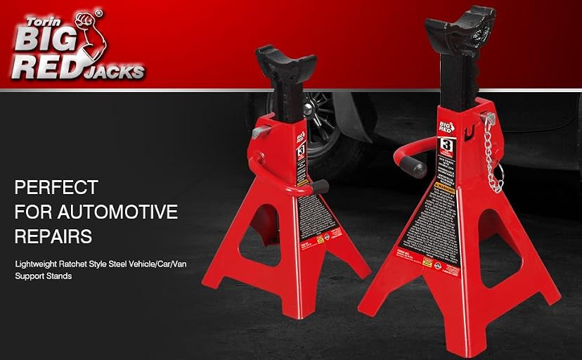 Torin (BIG RED) BIG RED T43002A 3-Ton Double Locking Jack Stands — image 1