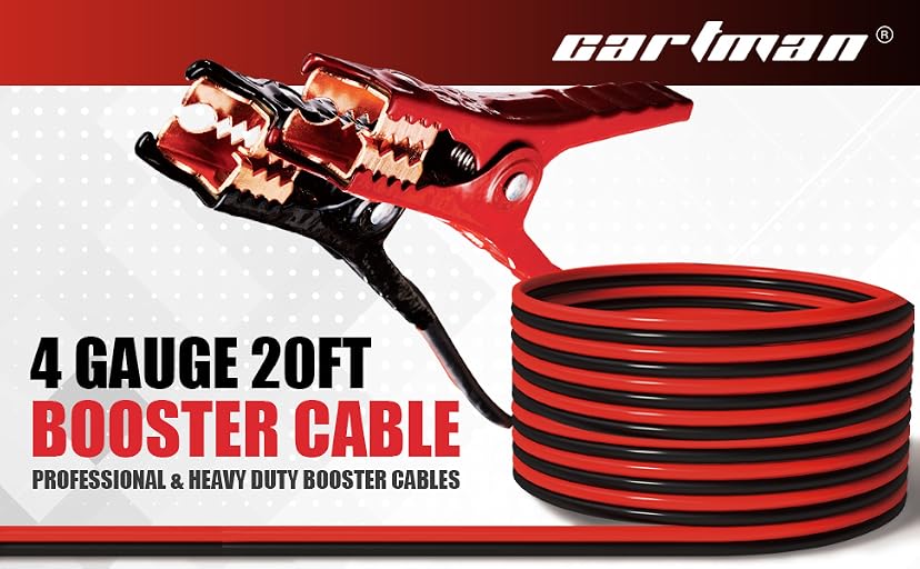 CARTMAN 4 Gauge 20 Feet Jumper Cables UL-Listed — image 12