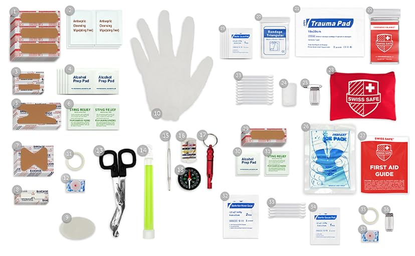 Swiss Safe 2-in-1 First Aid Kit (120 Piece + Bonus 32-Piece Mini Kit) — image 2