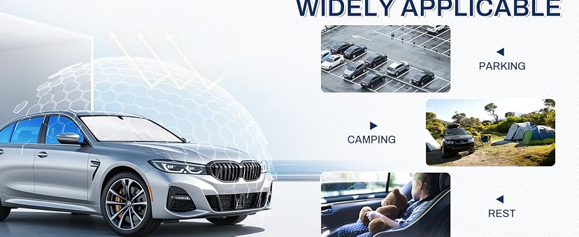 SINGARO 300T Universal Car Windshield Sun Shade — image 4
