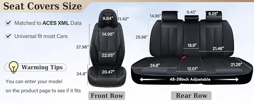 Coverado Car Seat Covers Nappa Leather Full Set — image 2