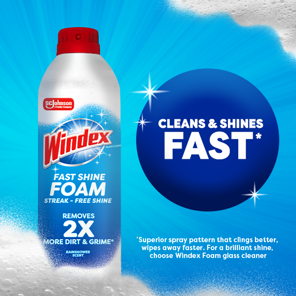 Windex Fast Shine Foam Glass Cleaner — image 3