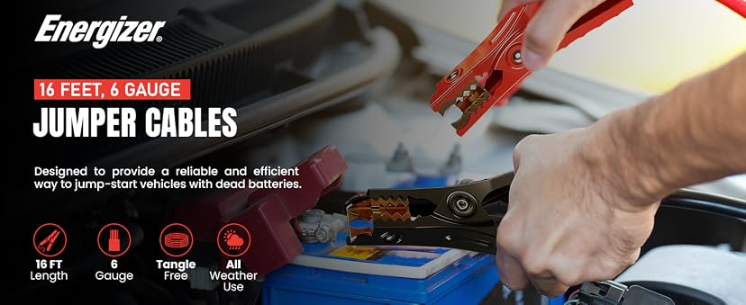 Energizer Jumper Cables 6-Gauge 16 Feet — image 8