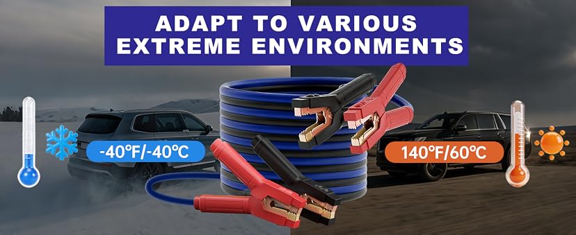 ExtreSpo 0-Gauge 1000A Heavy Duty Jumper Cables 25 Feet — image 10