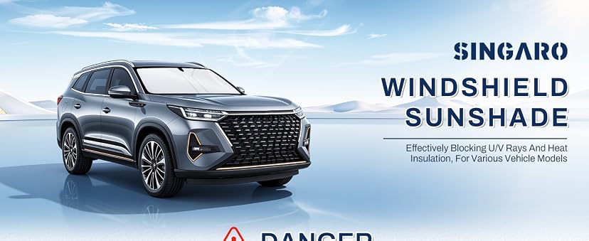 SINGARO 300T Universal Car Windshield Sun Shade — image 1