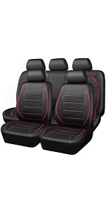 CAR PASS Universal Faux-Leather Car Seat Cover Sport Full Set — image 9